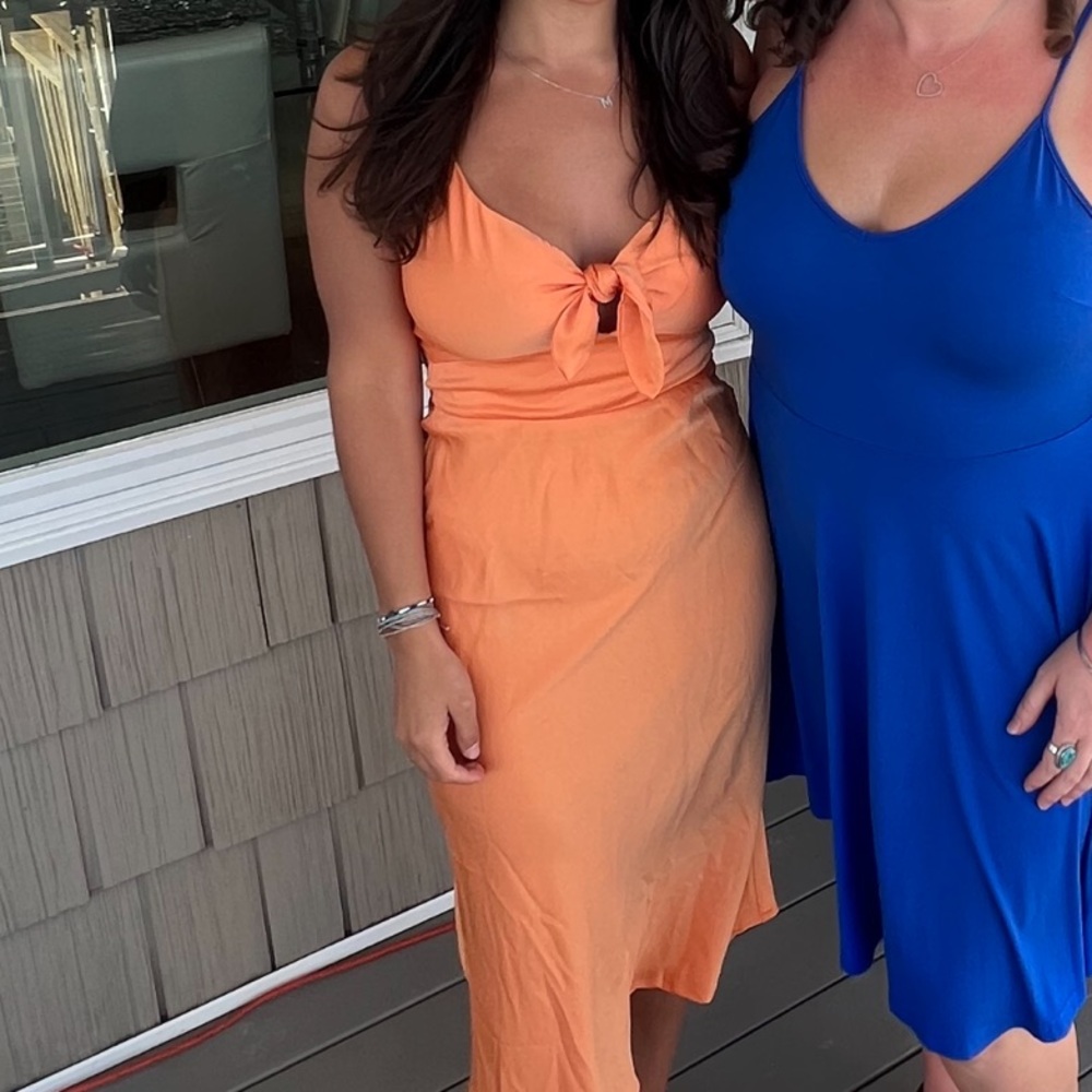 Elegant Orange Maxi Dress